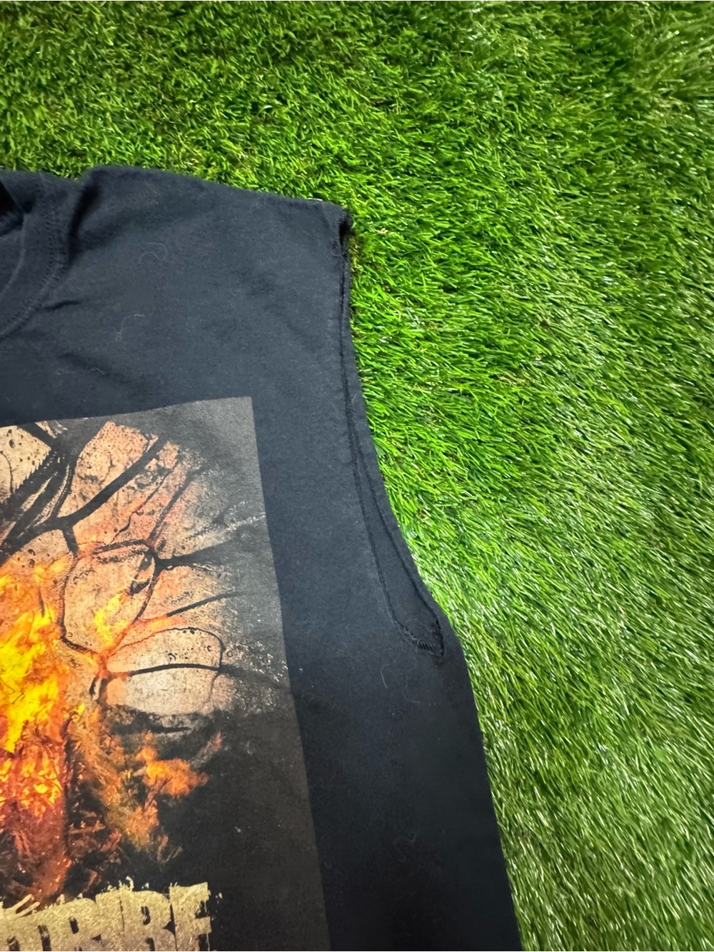 Bloodtribe Infernal Acts of Man Cut Off Metal Band Shirt Mens L Gildan Black - Picture 6 of 8